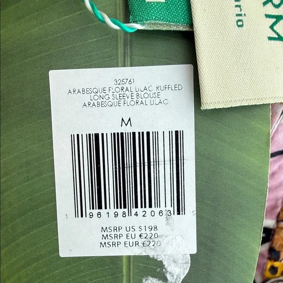 Farm Rio Floral Ruffle Blouse - Pink and Orange - Picture 3 of 7